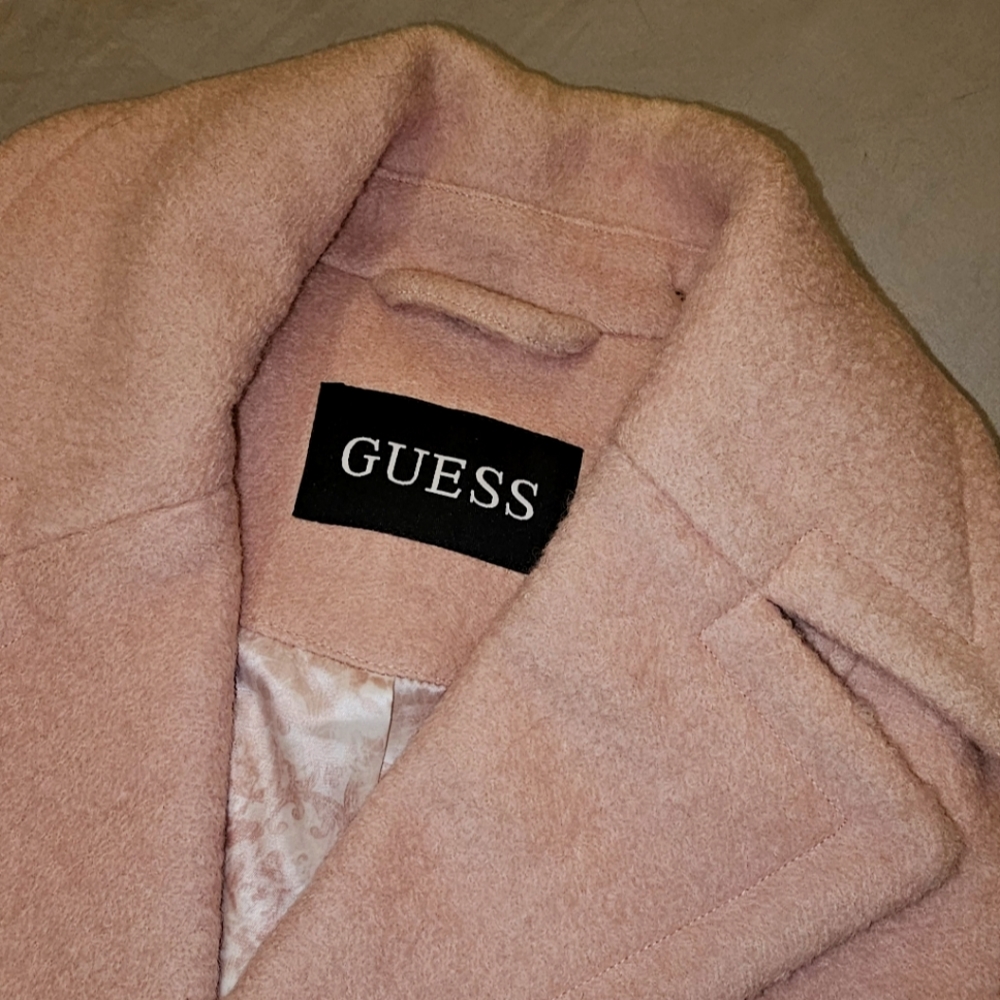 Guess XXS Pink Wool Coat / Peacoat